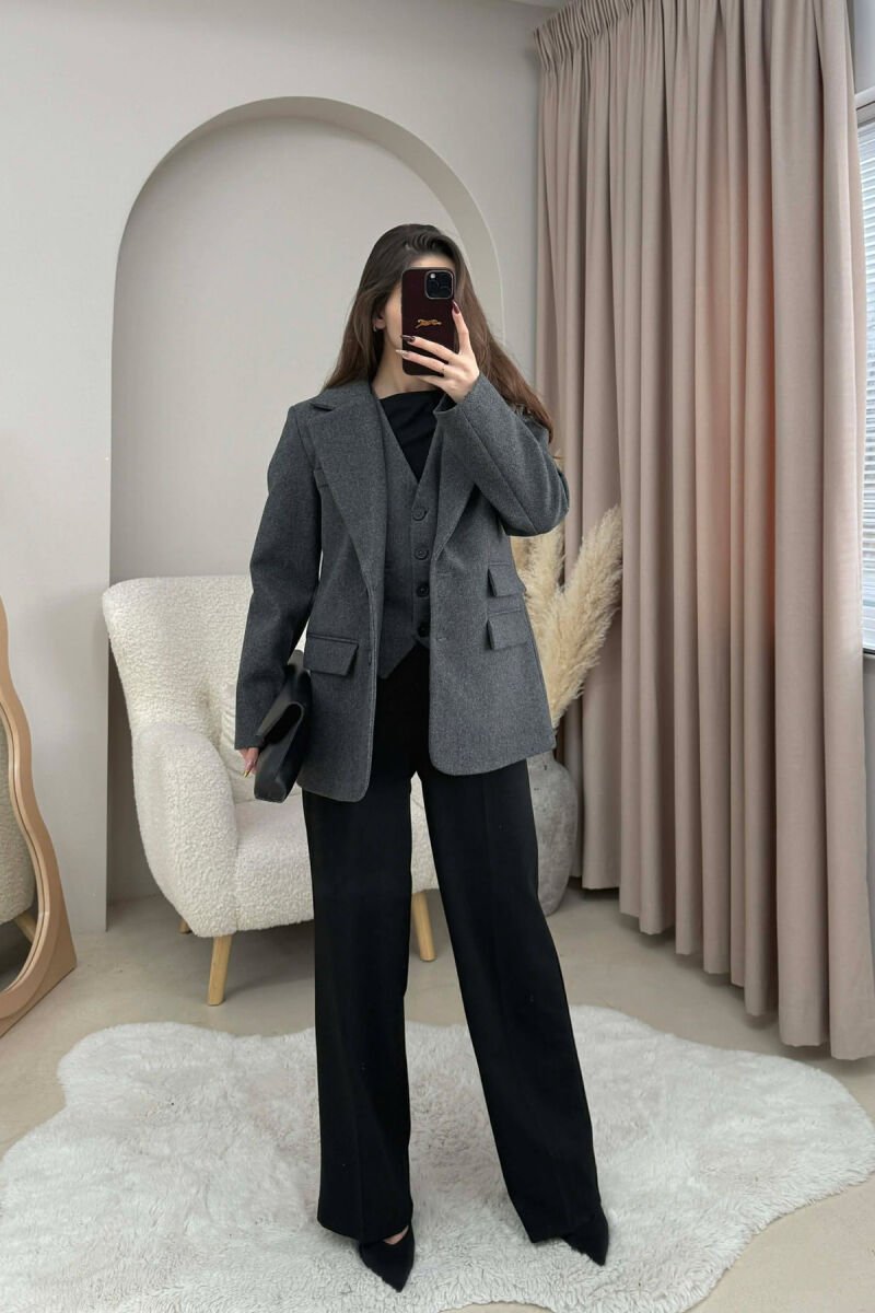 2 IN 1 JACKET+ VEST WOMEN SET DARK GREY/GEE - 1