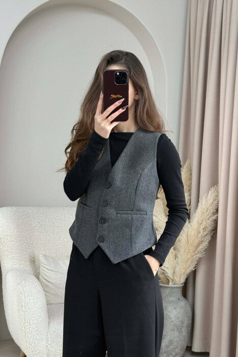 2 IN 1 JACKET+ VEST WOMEN SET DARK GREY/GEE - 6