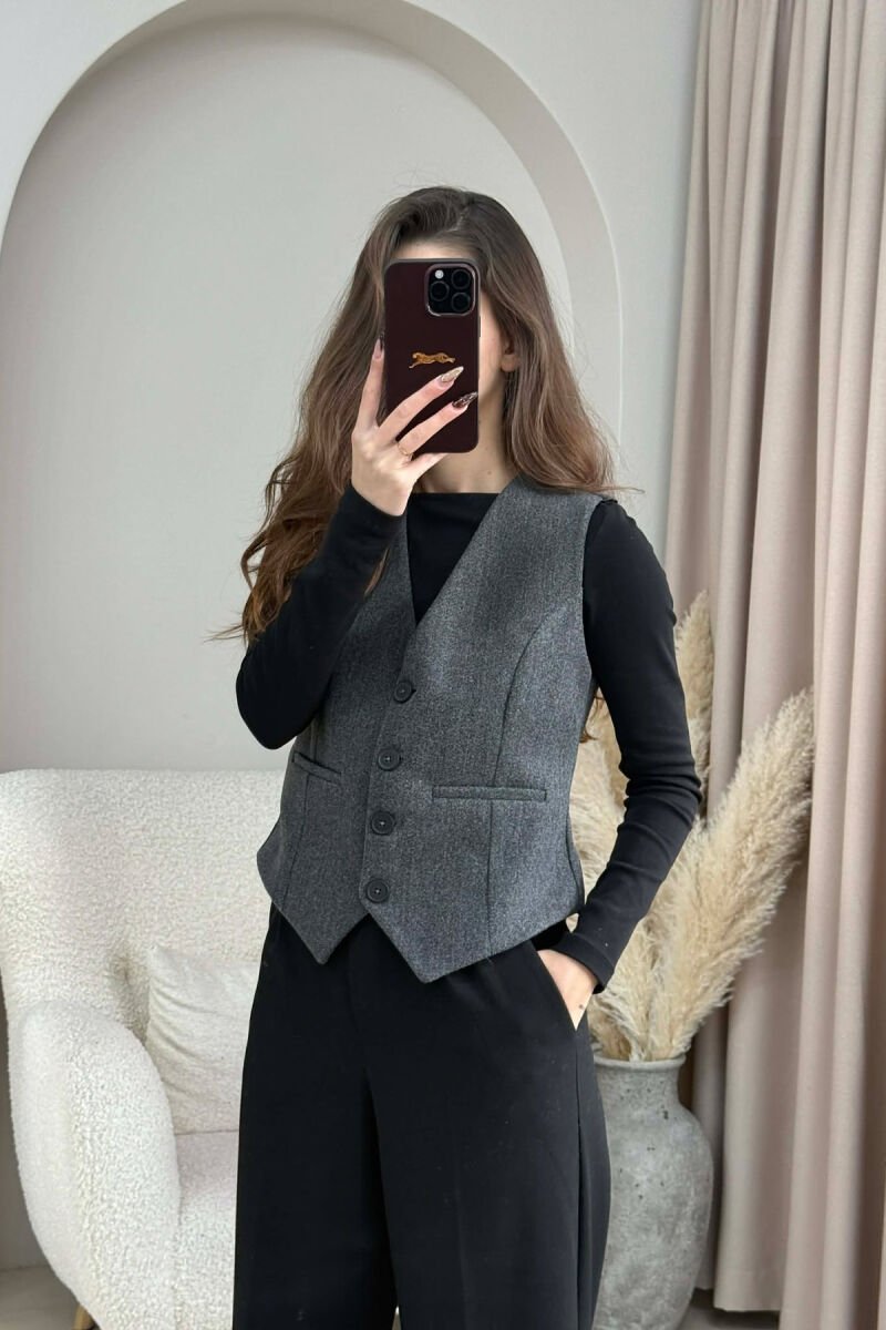 2 IN 1 JACKET+ VEST WOMEN SET DARK GREY/GEE - 6