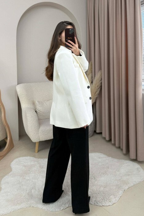 2 IN 1 JACKET+ VEST WOMEN SET WHITE-E BARDHE - 3