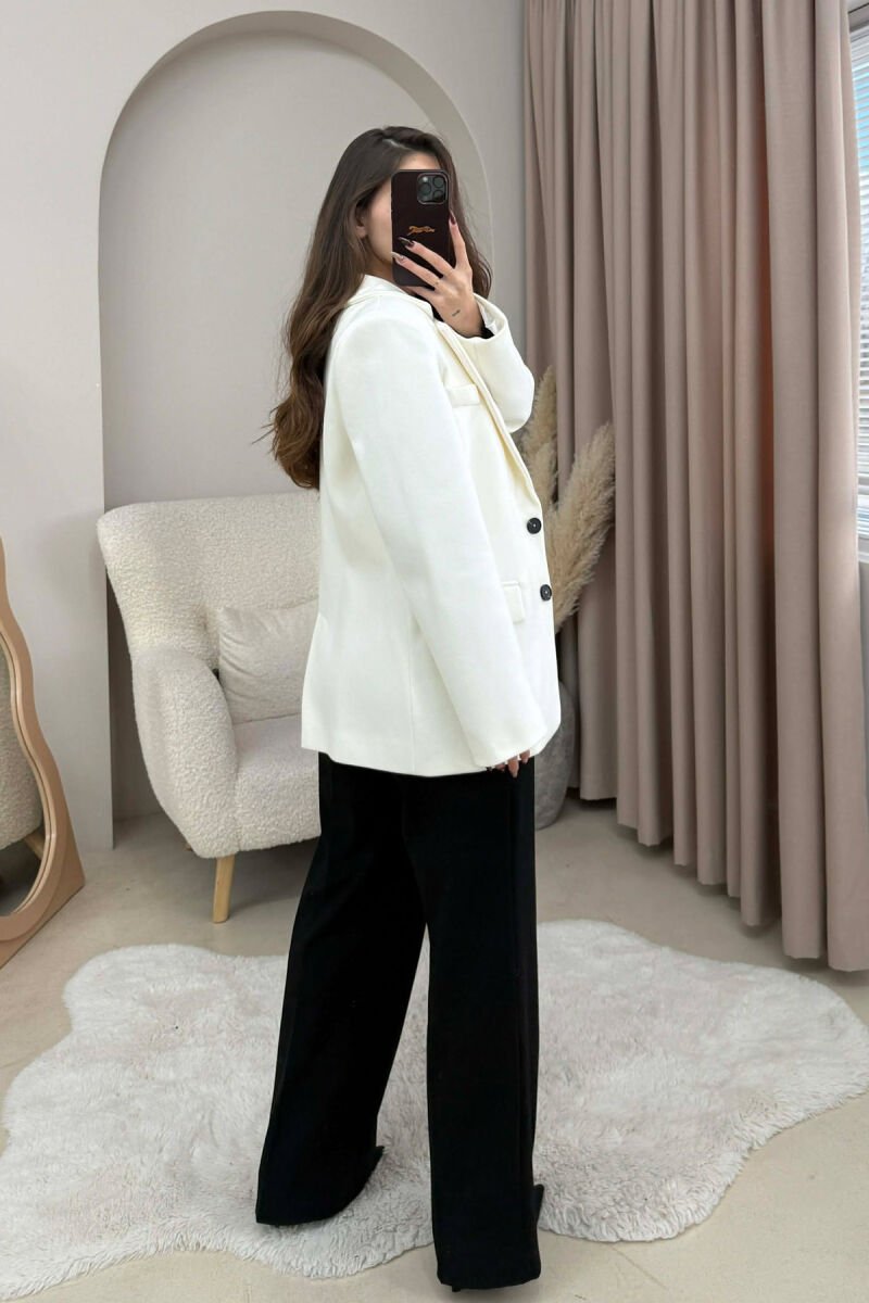 2 IN 1 JACKET+ VEST WOMEN SET WHITE-E BARDHE - 3