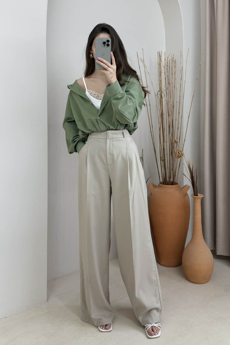 2 IN 1 SHIRT+TANK TOP WOMEN SET GREEN/JESHILE - 3