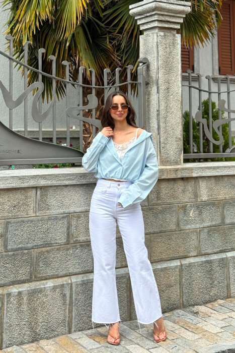 2 IN 1 SHIRT+TANK TOP WOMEN SET LIGHTBLUE/BZ - 2