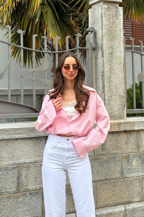 2 NË 1 KËMISHË+KANATIERE PËR FEMRA NË NGJYRËN ROZE - KLAUDIO FASHION