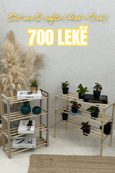PAKETE 2 RAFTE KEPUCESH (4 RRESHTA + RRESHTA) NE NGJYRE BEZHE - KLAUDIO FASHION