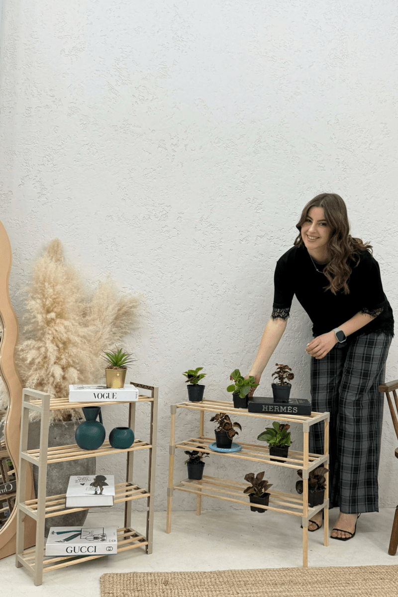 2-PIECE SHELF SET (4 TIER + 3 TIER) BEIGE/BEZHE - 2