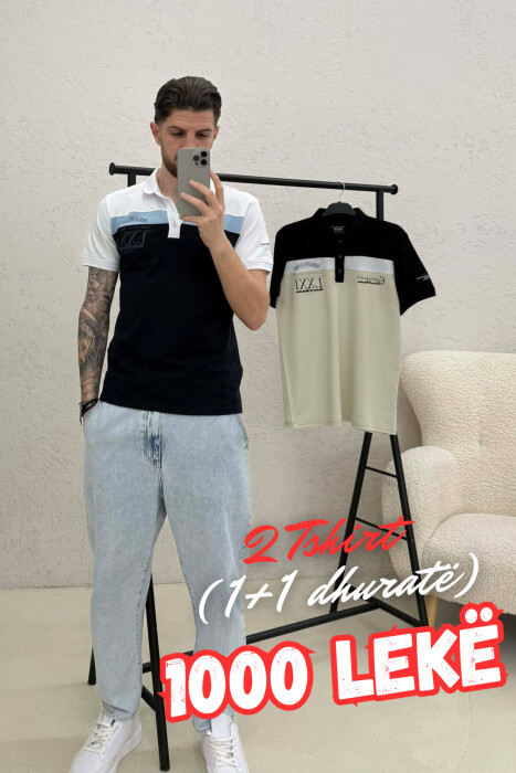 PAKETE 2 T-SHIRT ME JAKE POLO 1+1 DHURATE PER MESHKUJ - 1