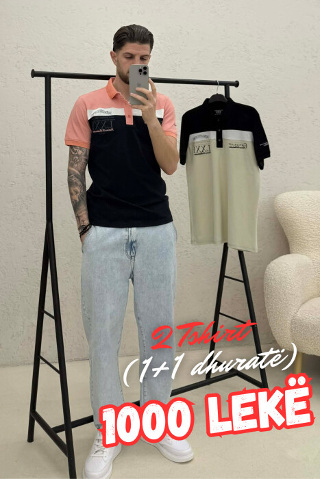 PAKETE 2 T-SHIRT ME JAKE POLO 1+1 DHURATE PER MESHKUJ - 1