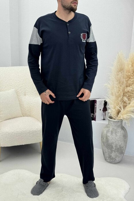 28 CLUB ROUND NECK SIMPLE MEN PYJAMAS BLUE/BLU 