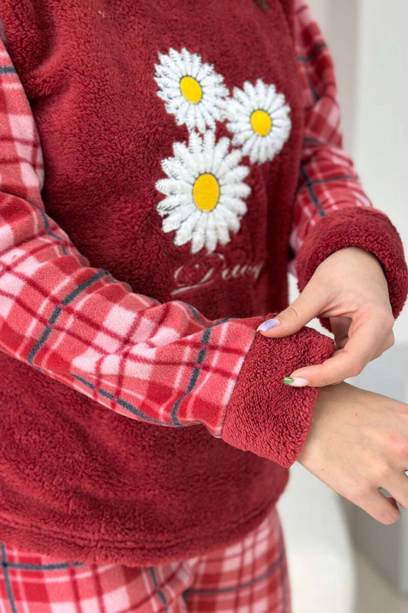 3 FLOWERS WOMAN PYJAMAS BURGUNDY/VISHNJE - 3