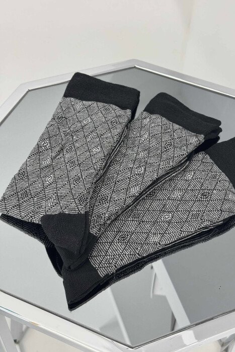 3 PAIR SIMPLE MEN SOCKS LIGHT GREY/GZ - KLAUDIO FASHION