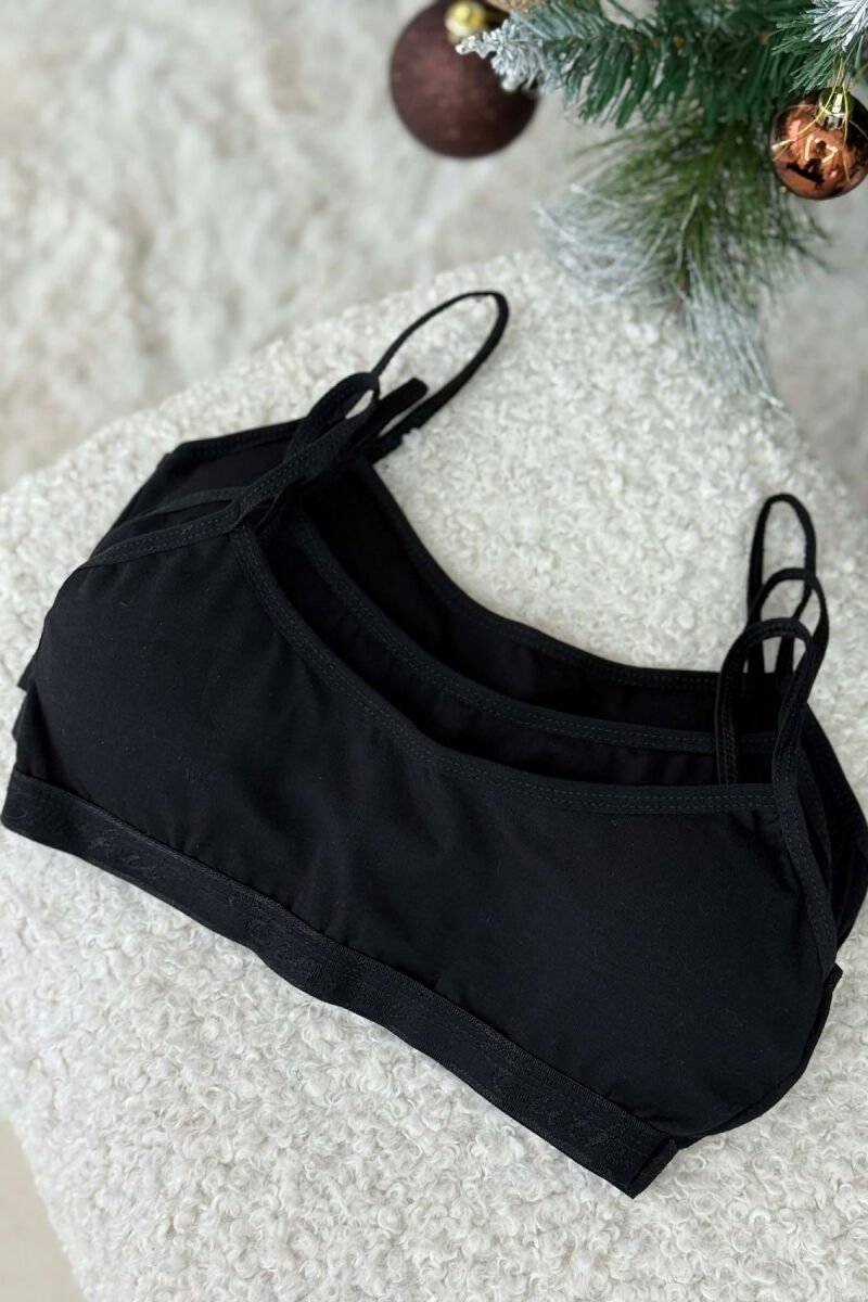 3 PIECE STRECHY BAND PADDED WOMEN BRA BLACK/ E ZEZE - 1