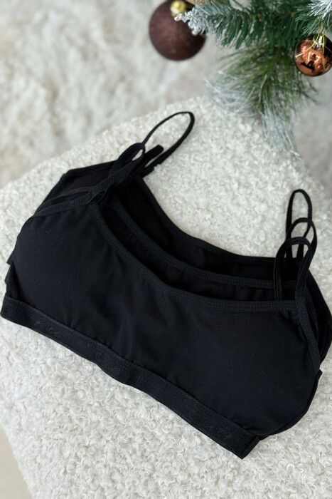 3 PIECE STRECHY BAND PADDED WOMEN BRA BLACK/ E ZEZE - 