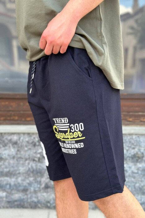 33 FRONT DESIGN MEN SHORTS BLUE-GREEN/BLU-JESHILE - KLAUDIO FASHION