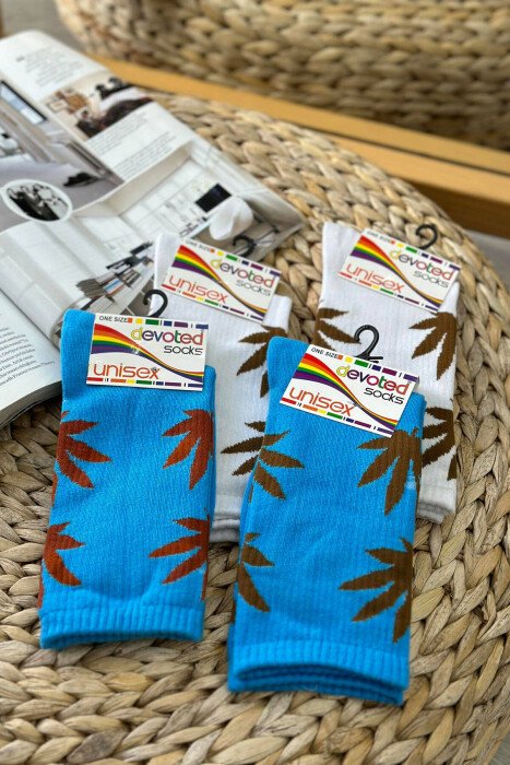 4 PAIR DIFFERENT COLORS WOMAN CREW SOCKS MULTIPLE/SHNGJ - 1