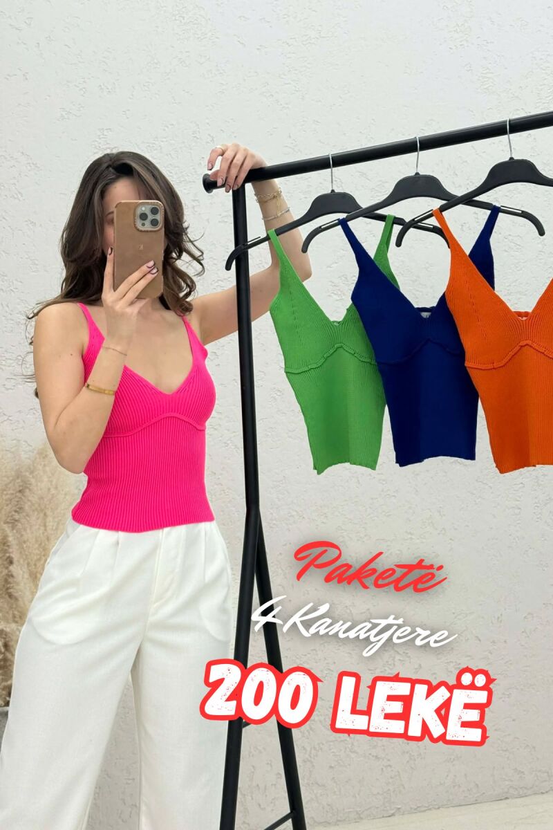 PACK OF 4 PIECES SIMPLE ONE COLOR TANK TOPS MULTIPLE/SHNGJ - 1