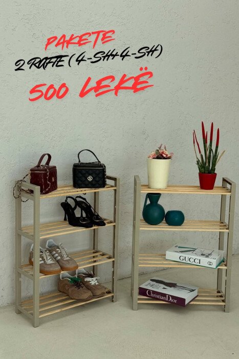 4-TIER SHELF 2-PACK (1+1 FREE) BEIGE/BEZHE - KLAUDIO FASHION