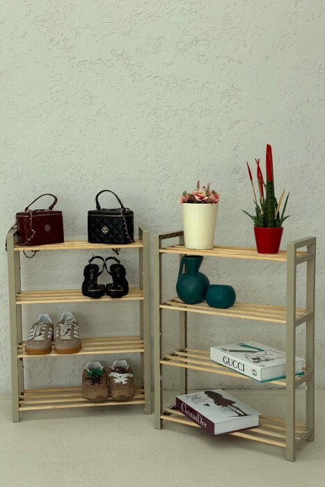 4-TIER SHELF 2-PACK (1+1 FREE) BEIGE/BEZHE - 4