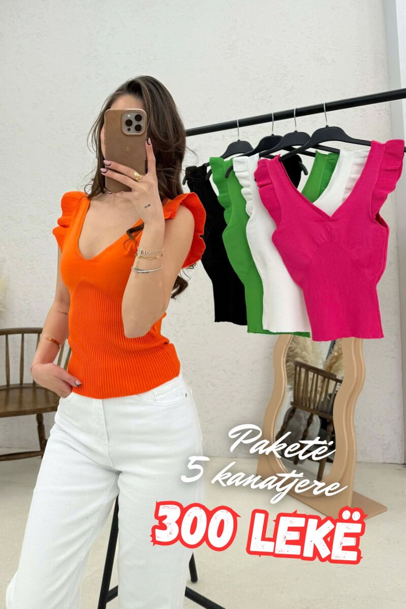 5 PIECE TASSEL WOMEN TANK TOPS MULTIPLE/SHNGJ - 1