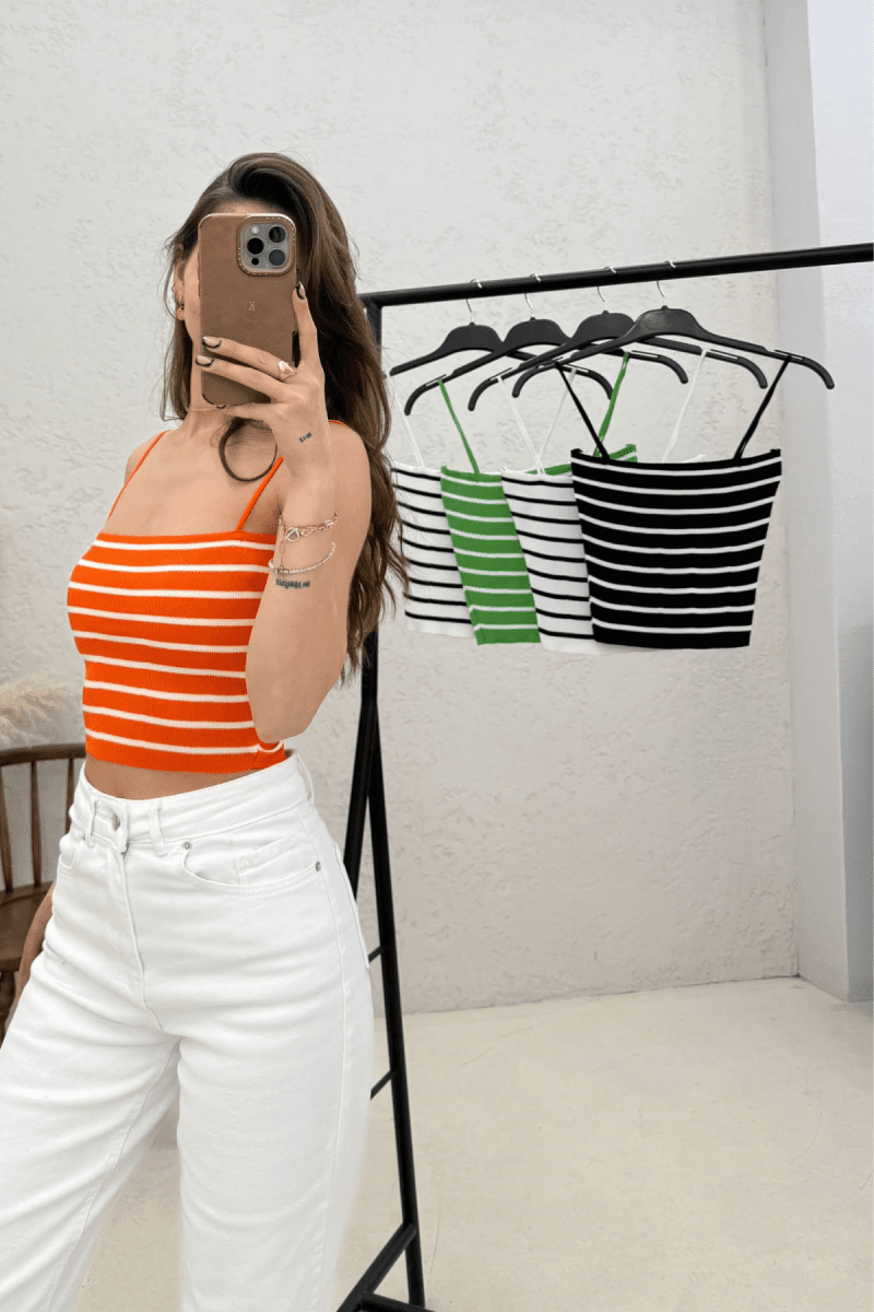 5 PIECES LINES DESIGN WOMEN TANK TOP MULTIPLE/SHNGJ - 2