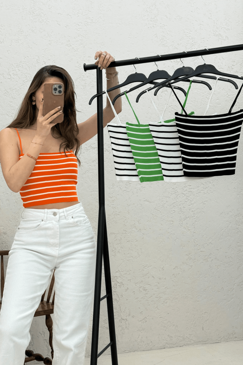5 PIECES LINES DESIGN WOMEN TANK TOP MULTIPLE/SHNGJ - 3