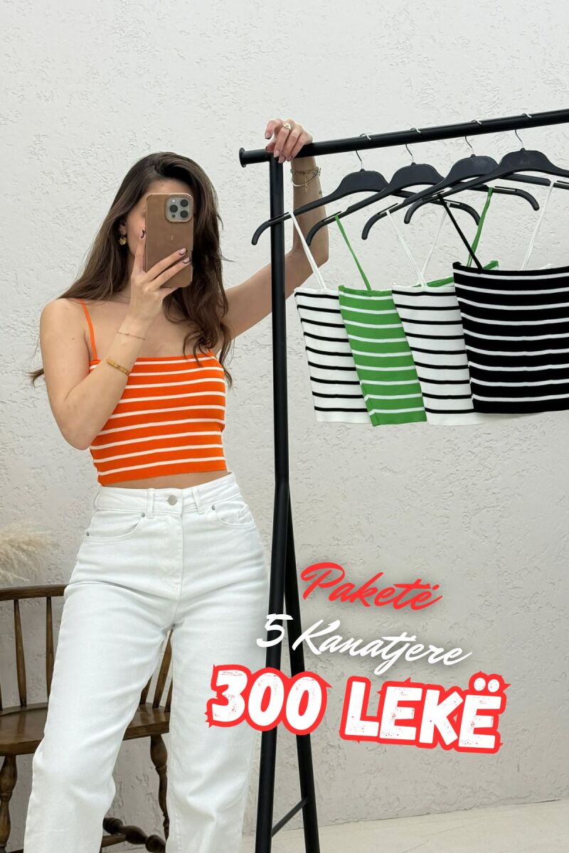5 PIECES LINES DESIGN WOMEN TANK TOP MULTIPLE/SHNGJ - 1