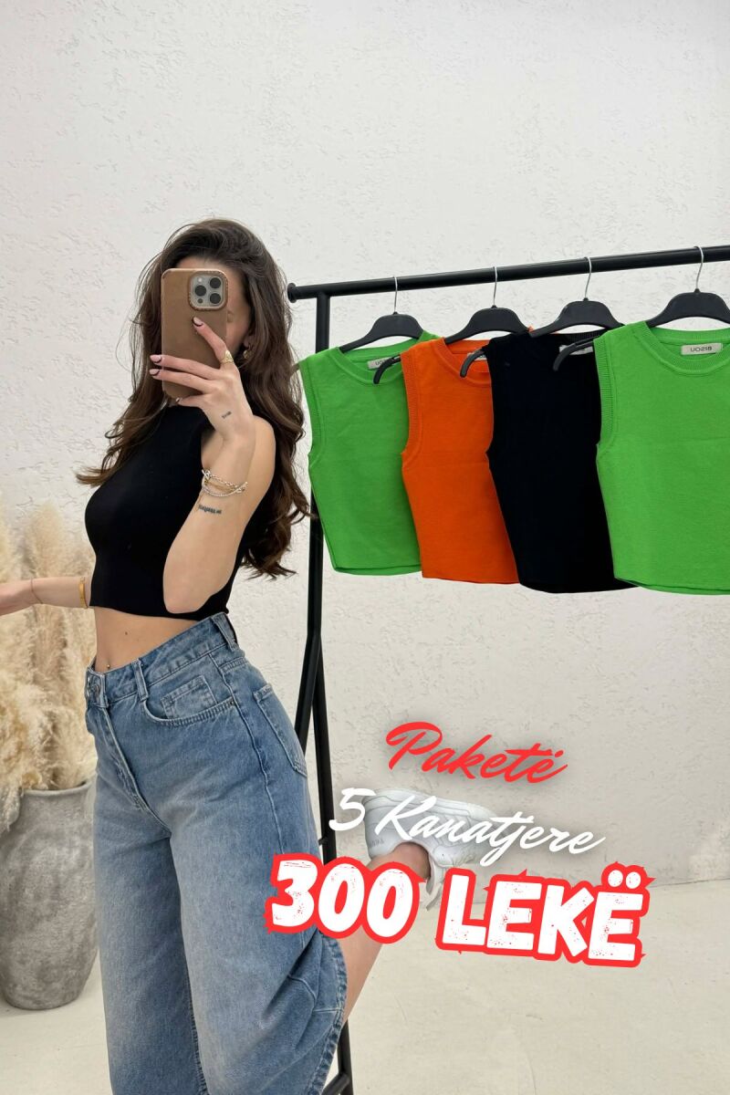 PACK OF 5 PIECES ONE COLOR SIMPLE WOMAN TANK TOPS MULTIPLE/SHNGJ - 1