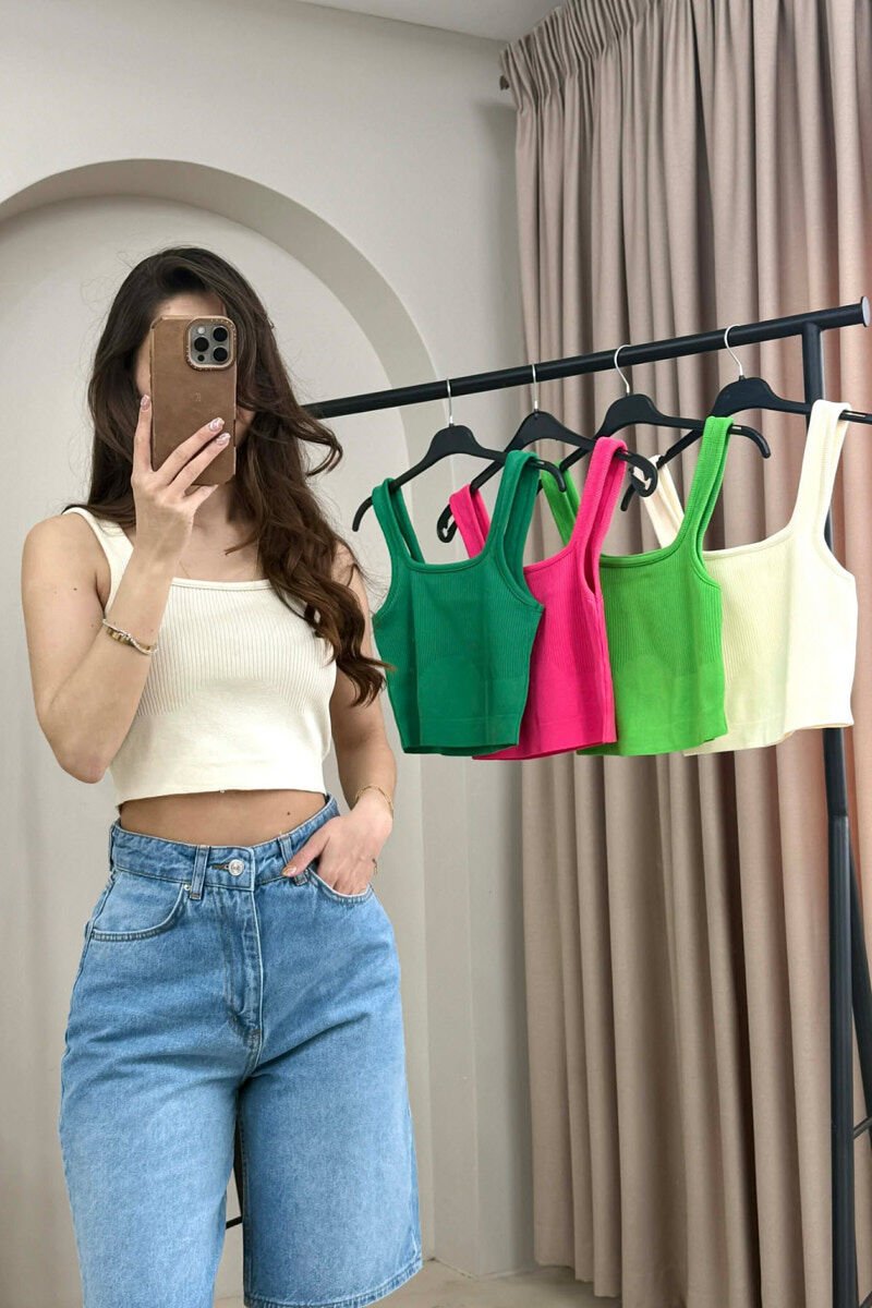 5 PIECES OF ONE COLOR WOMAN TANK TOPS MULTIPLE/SHNGJ - 3