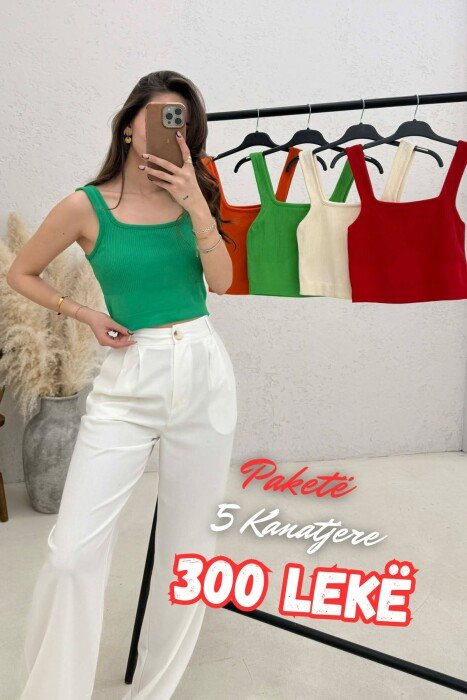 5 PIECES OF ONE COLOR WOMAN TANK TOPS MULTIPLE/SHNGJ - 