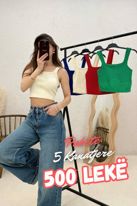 5 PIECES OF SIMPLE WOMEN TANK TOPS MULTIPLE/SHNGJ - 1