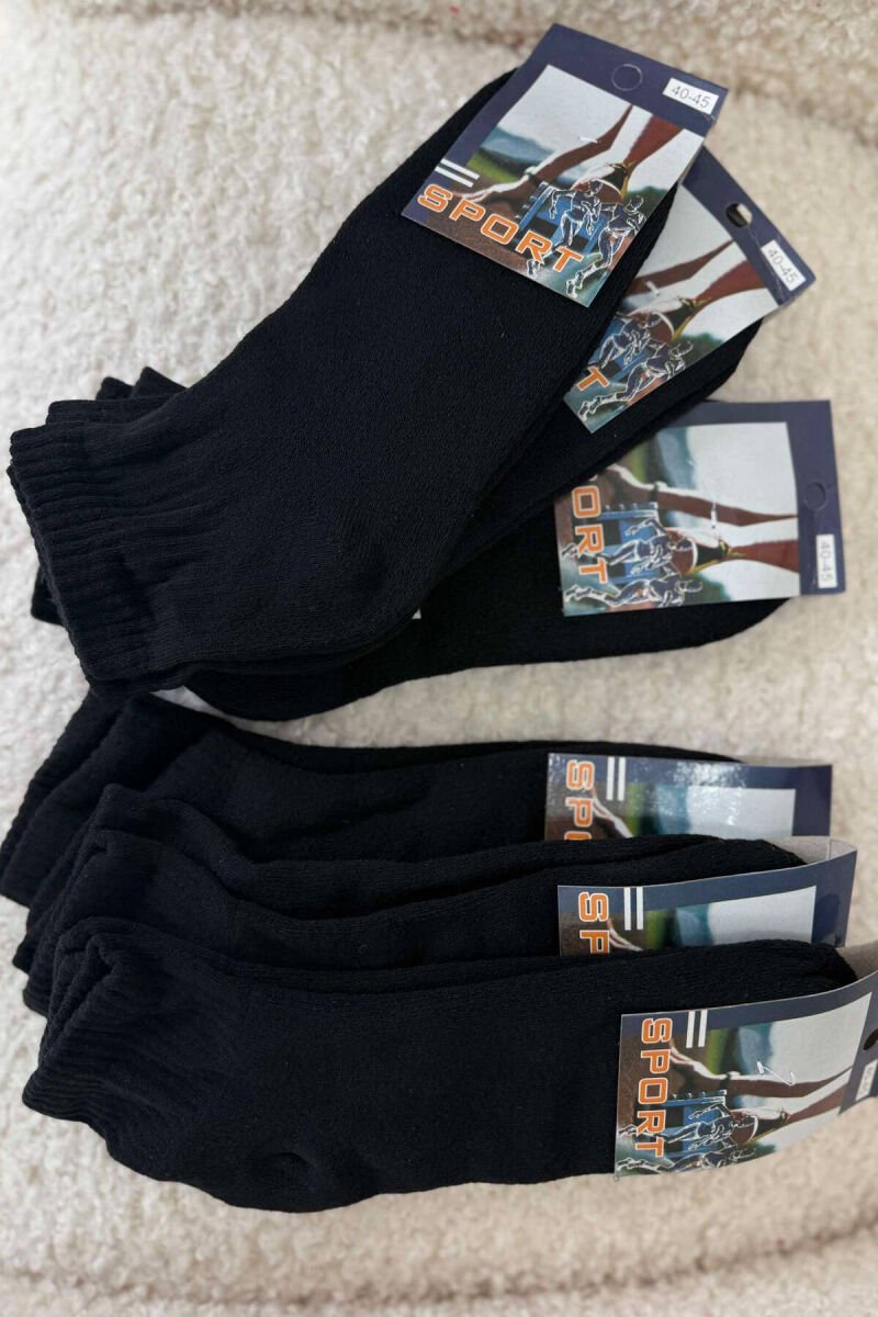 6 PAIR COSY MEN SOCKS BLACK/ E ZEZE - 2