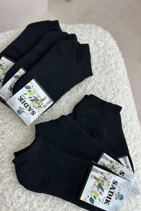 6 PAIR COSY SHORT MEN SOCKS BLACK/ E ZEZE - KLAUDIO FASHION