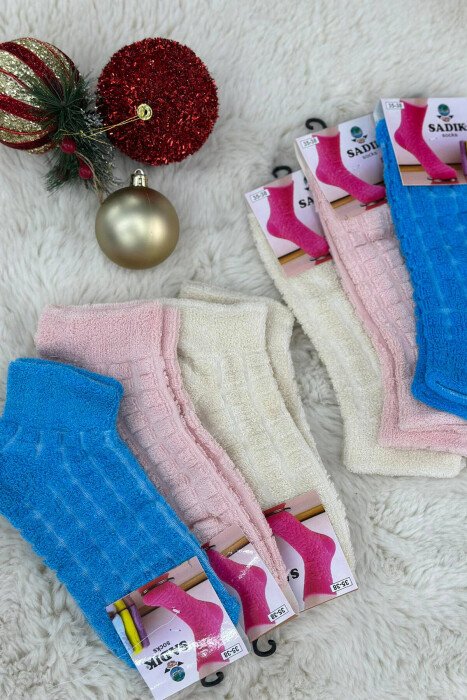 6 PAIR DIFFERENT COLORS ANKLE SOCK MULTIPLE/SHNGJ - 