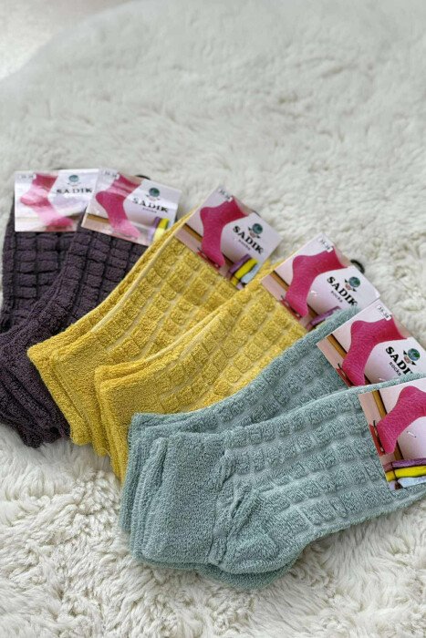 6 PAIR DIFFERENT COLORS WOMEN ANKLE SOCKS MULTIPLE/SHNGJ - 1