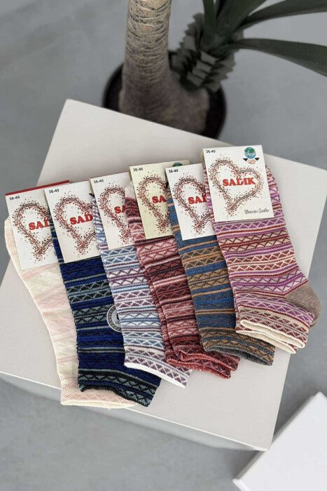 6 PAIR DIFFERENT DESIGN WOMEN ANKLE SOCKS MULTIPLE/SHNGJ - 1