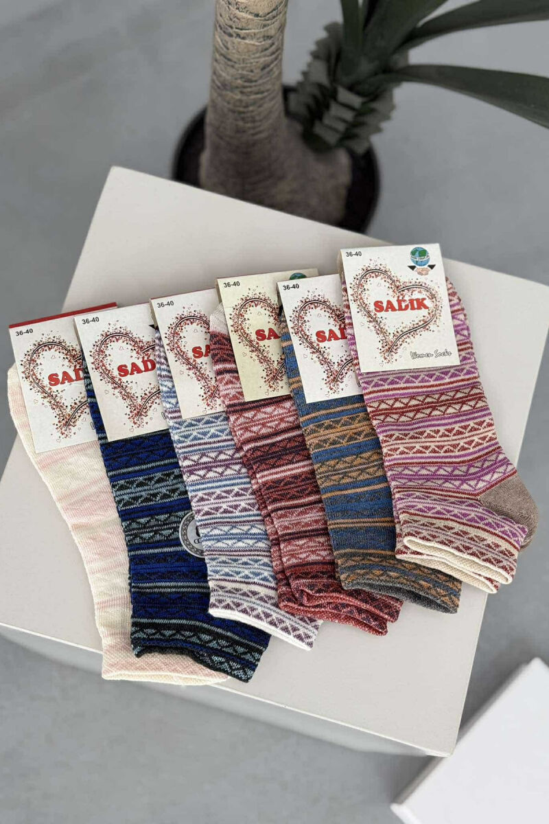 6 PAIR DIFFERENT DESIGN WOMEN ANKLE SOCKS MULTIPLE/SHNGJ - 1