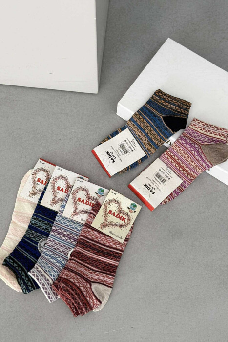 6 PAIR DIFFERENT DESIGN WOMEN ANKLE SOCKS MULTIPLE/SHNGJ - 2