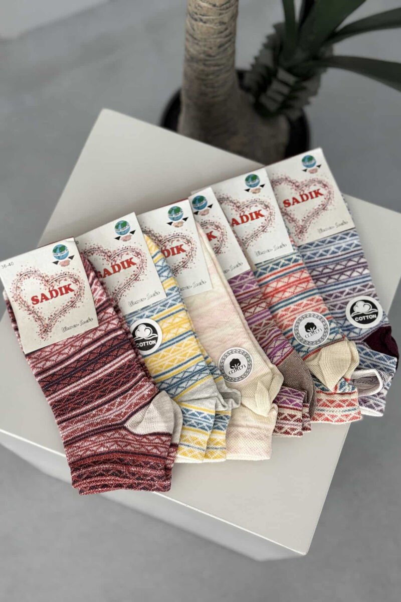 6 PAIR DIFFERENT DESIGN WOMEN ANKLE SOCKS MULTIPLE/SHNGJ - 1