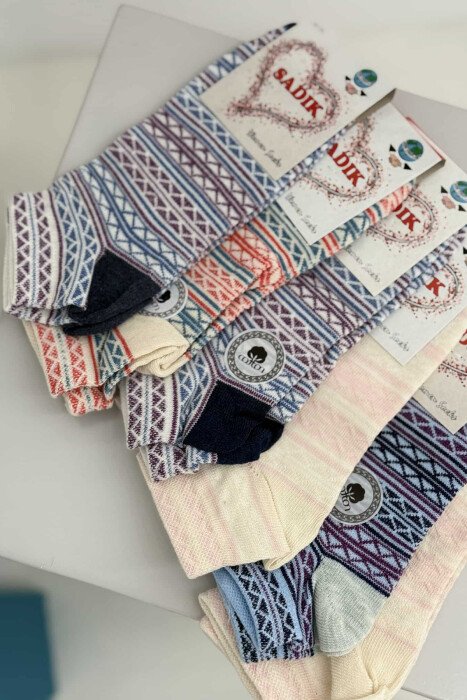 6 PAIR DIFFERENT DESIGN WOMEN ANKLE SOCKS MULTIPLE/SHNGJ - 2