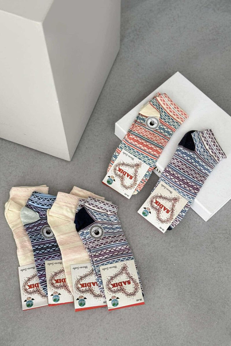 6 PAIR DIFFERENT DESIGN WOMEN ANKLE SOCKS MULTIPLE/SHNGJ - 3