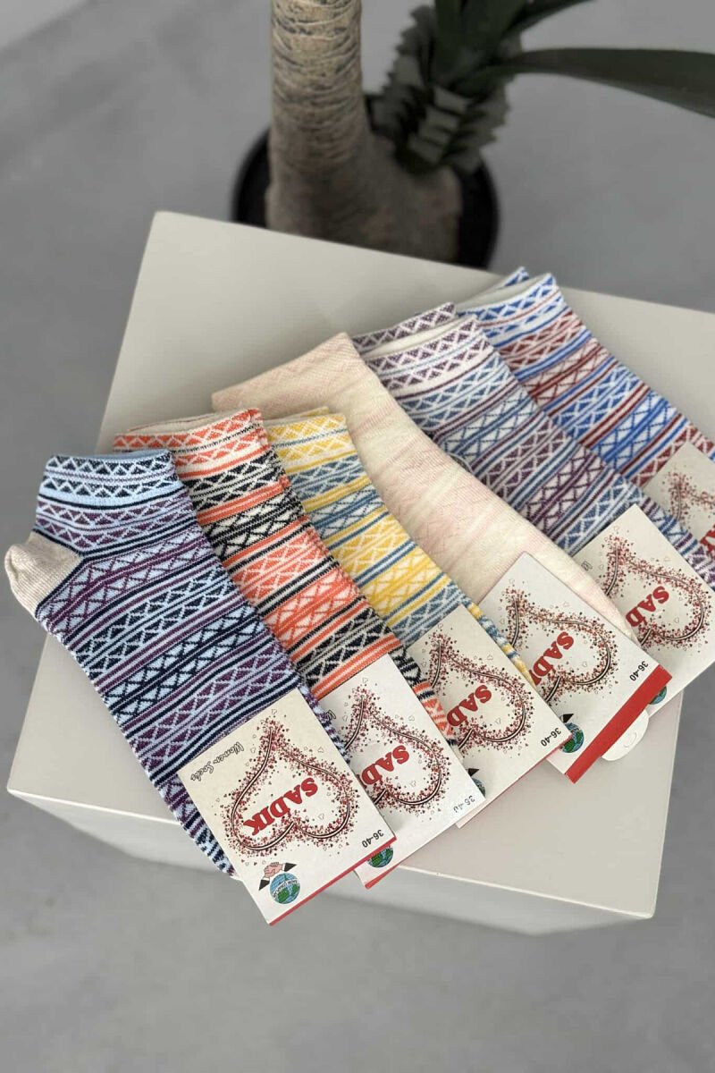 6 PAIR DIFFERENT DESIGN WOMEN ANKLE SOCKS MULTIPLE/SHNGJ - 1
