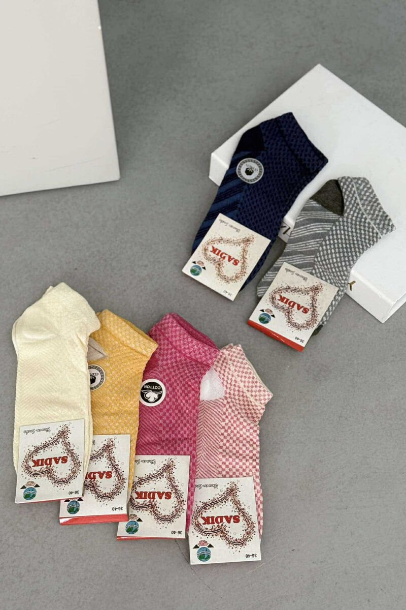 6 PAIR MULTI PATTERN WOMEN ANKLE SOCKS MULTIPLE/SHNGJ - 2