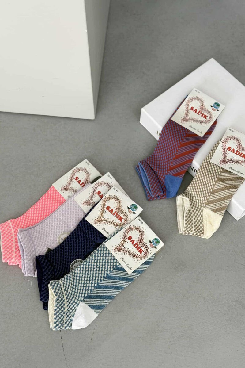 6 PAIR MULTI PATTERN WOMEN ANKLE SOCKS MULTIPLE/SHNGJ - 2