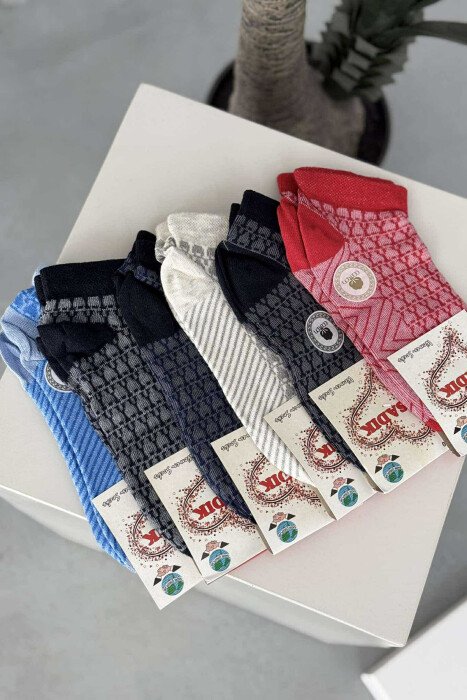 6 PAIR SIMPLE WOMEN ANKLE SOCKS MULTIPLE/SHNGJ - 2