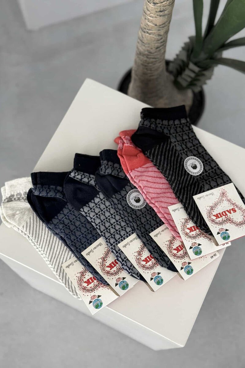 6 PAIR SIMPLE WOMEN ANKLE SOCKS MULTIPLE/SHNGJ - 2