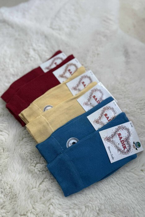 6 PAIR SIMPLE WOMEN ANKLE SOCKS MULTIPLE/SHNGJ - 2