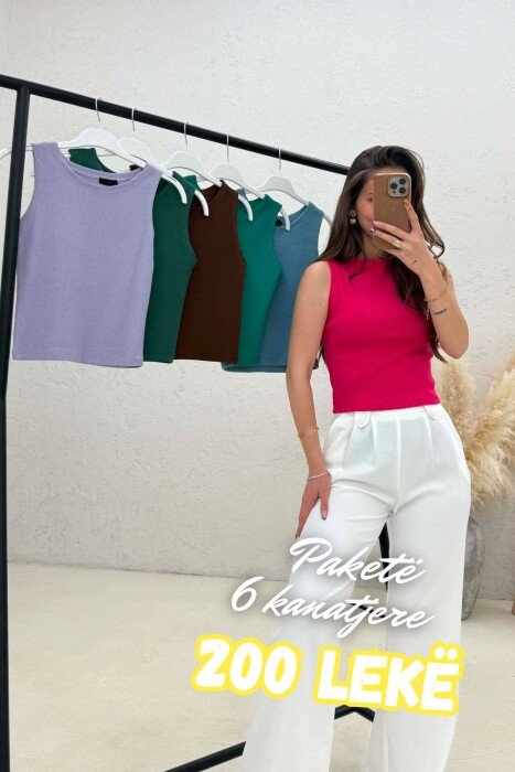 6 PIECES OF ONE COLOR WOMEN TANK TOPS MULTIPLE/SHNGJ - KLAUDIO FASHION