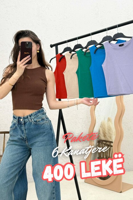 6 PIECES OF SIMPLE WOMEN TANK TOPS MULTIPLE/SHNGJ - KLAUDIO FASHION