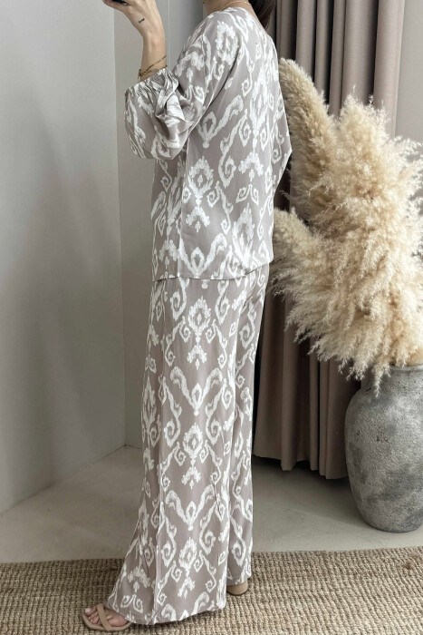 ABSRTACT PATTERN DESIGN WOMEN SET BEIGE/BEZHE - 4
