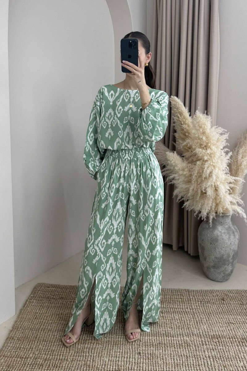 ABSRTACT PATTERN DESIGN WOMEN SET MINT/MENTE - 2